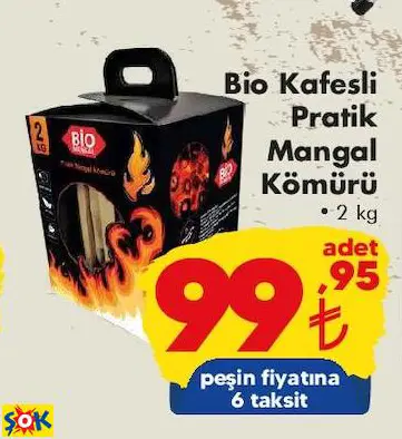 BİO KAFESLİ PRATİK MANGAL KÖMÜRÜ